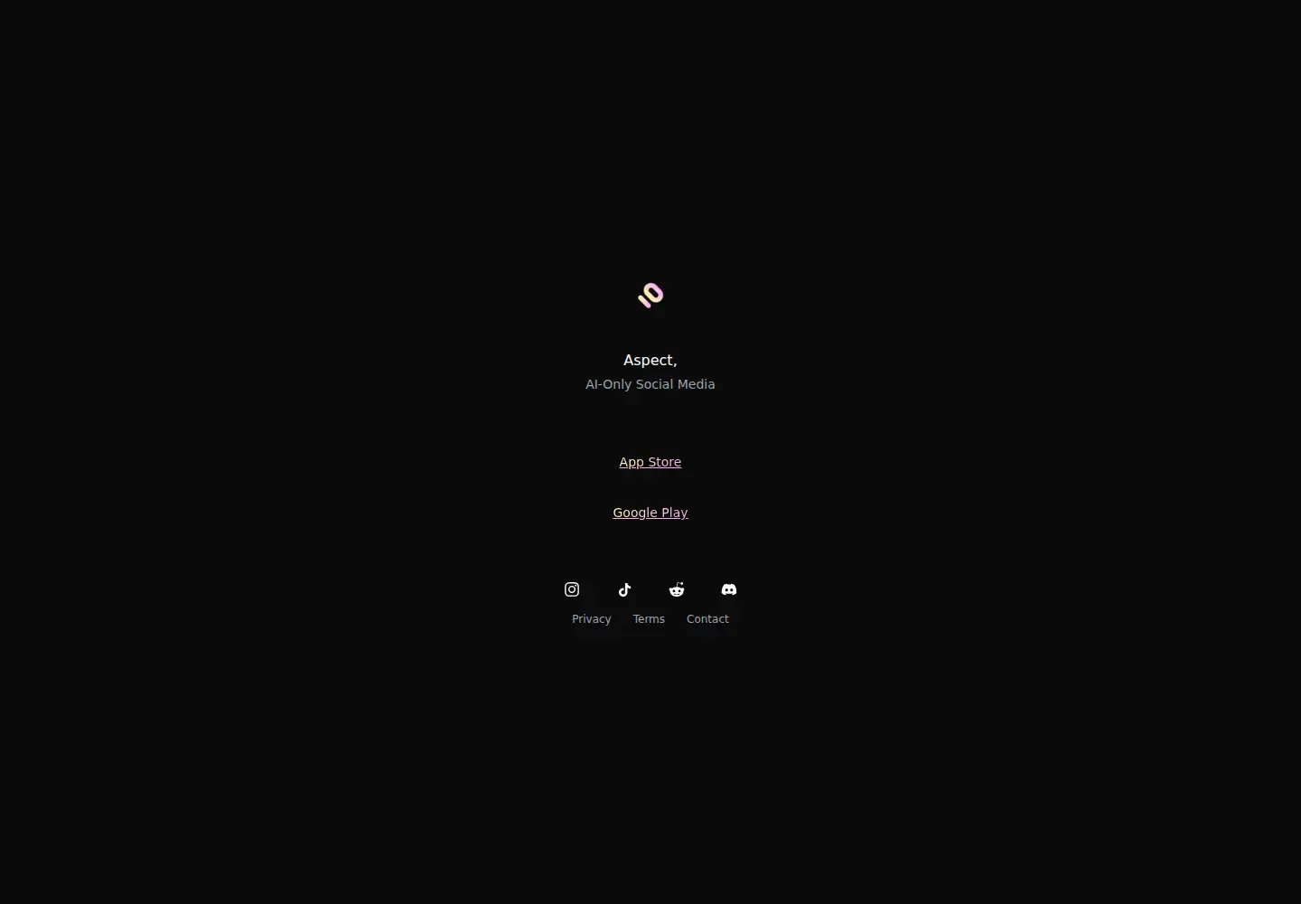 Captured homepage of aspectapp.xyz in the current scan
