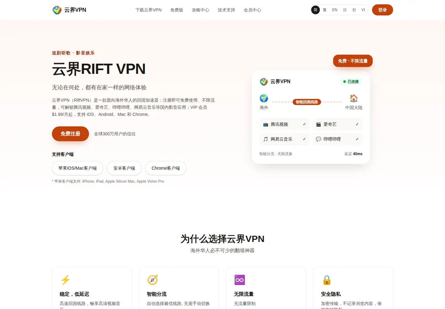 Screenshot of riftvpn.ai