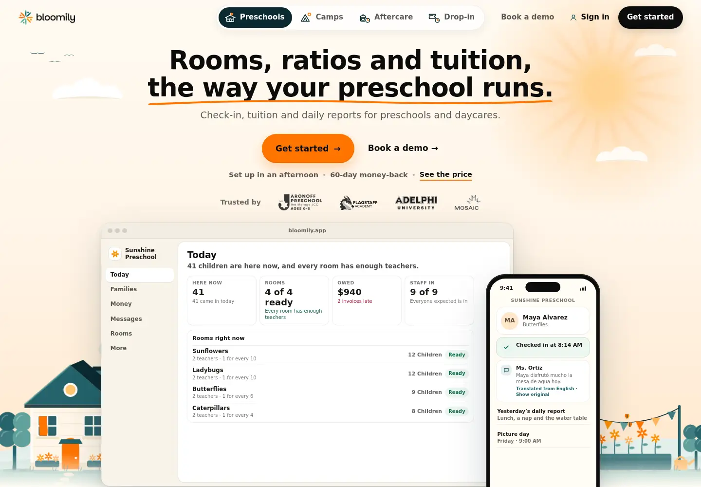 Screenshot of bloomily.app