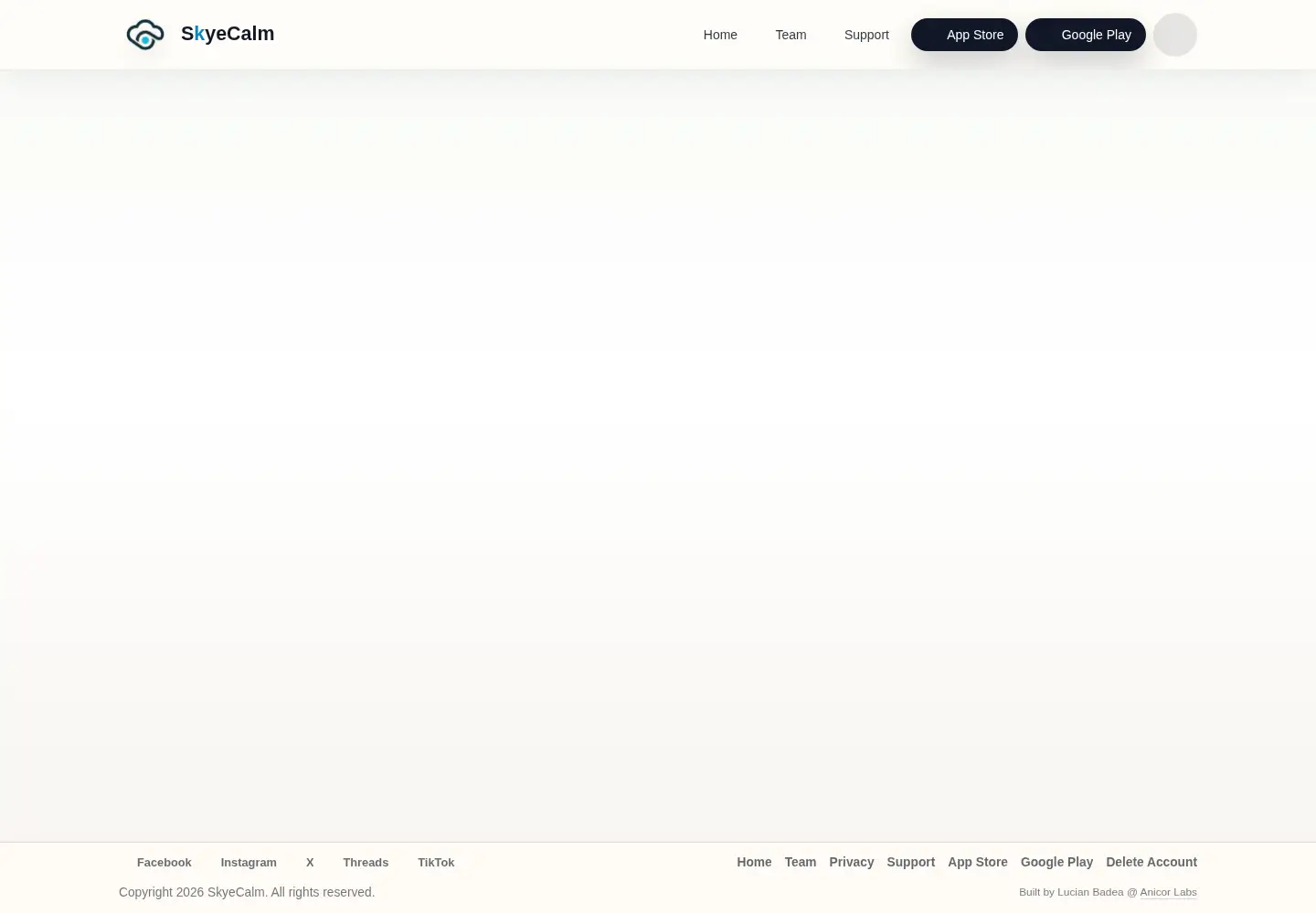 Screenshot of skyecalm.app