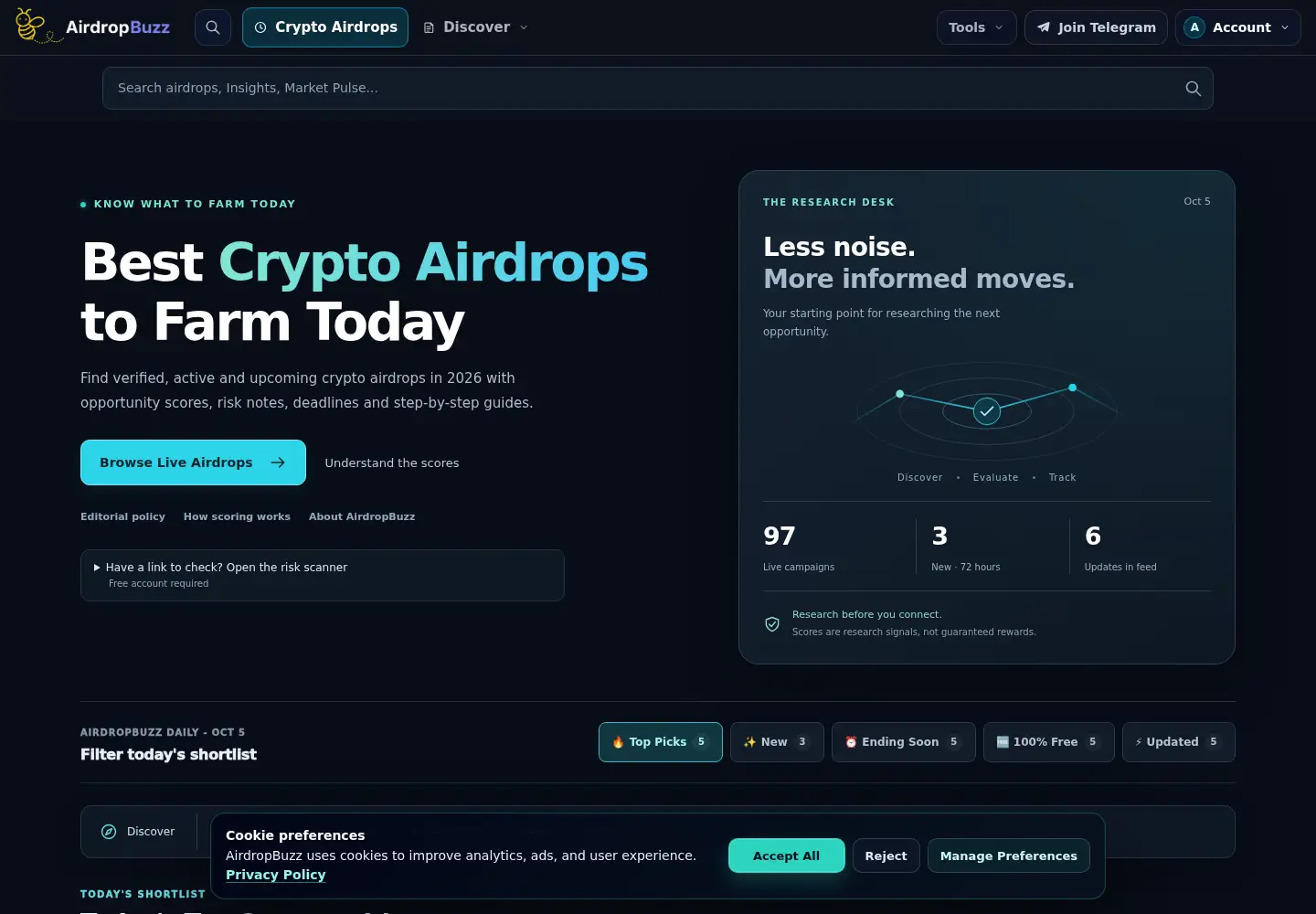 Screenshot of airdropbuzz.com