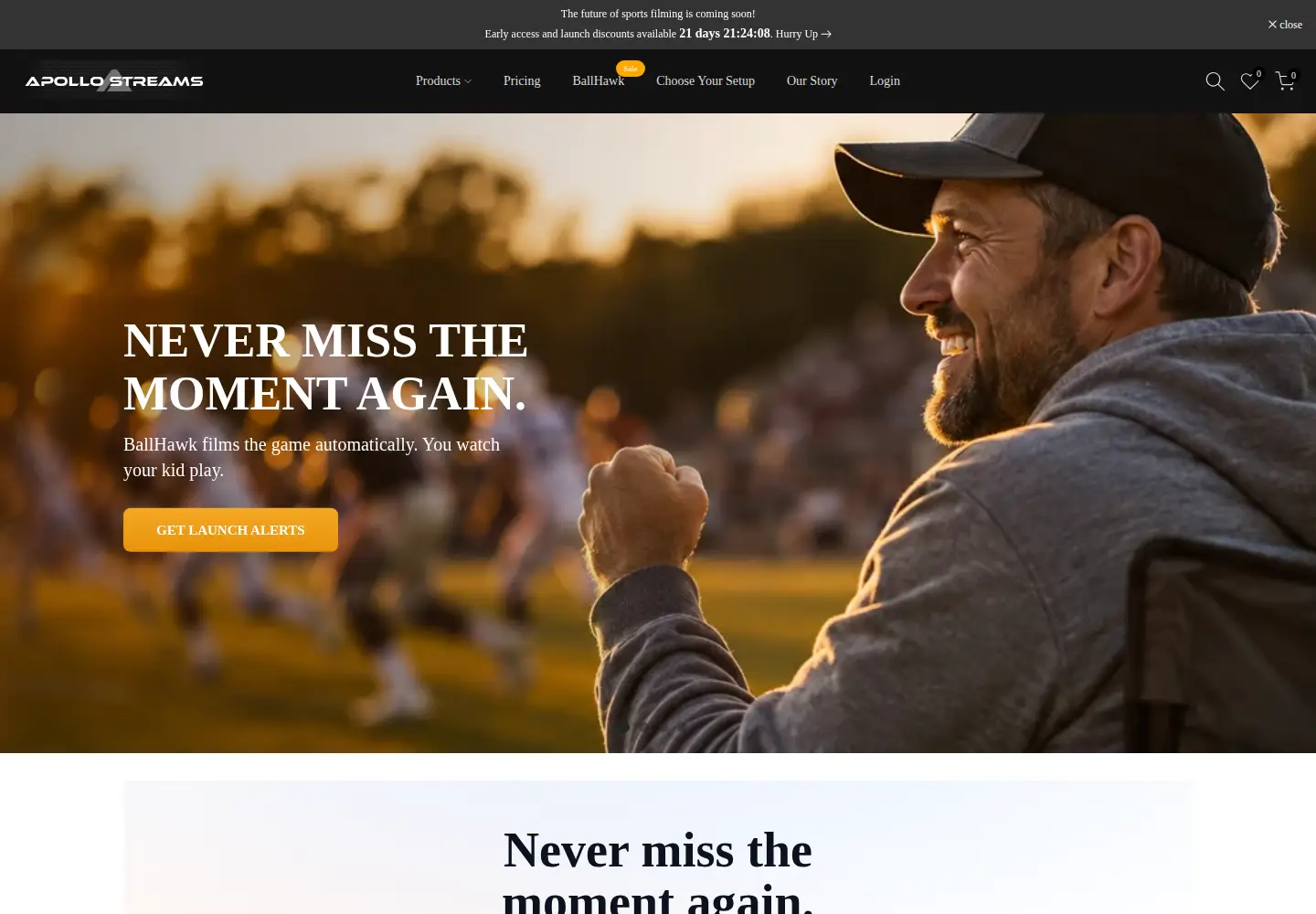 Screenshot of apollostreams.com