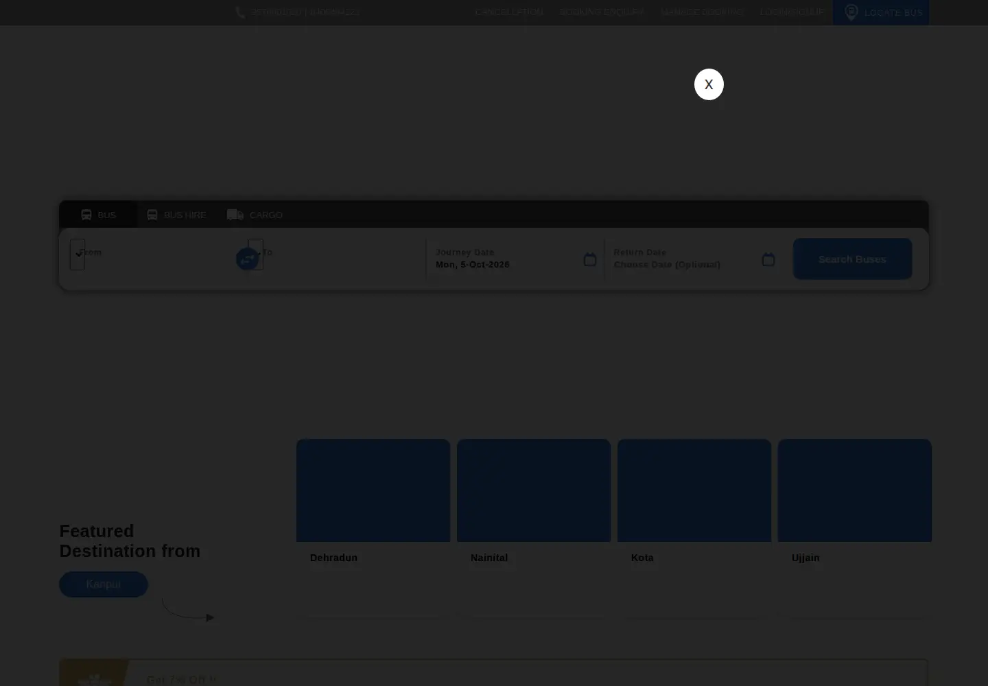 Screenshot of bookshatabdibus.com