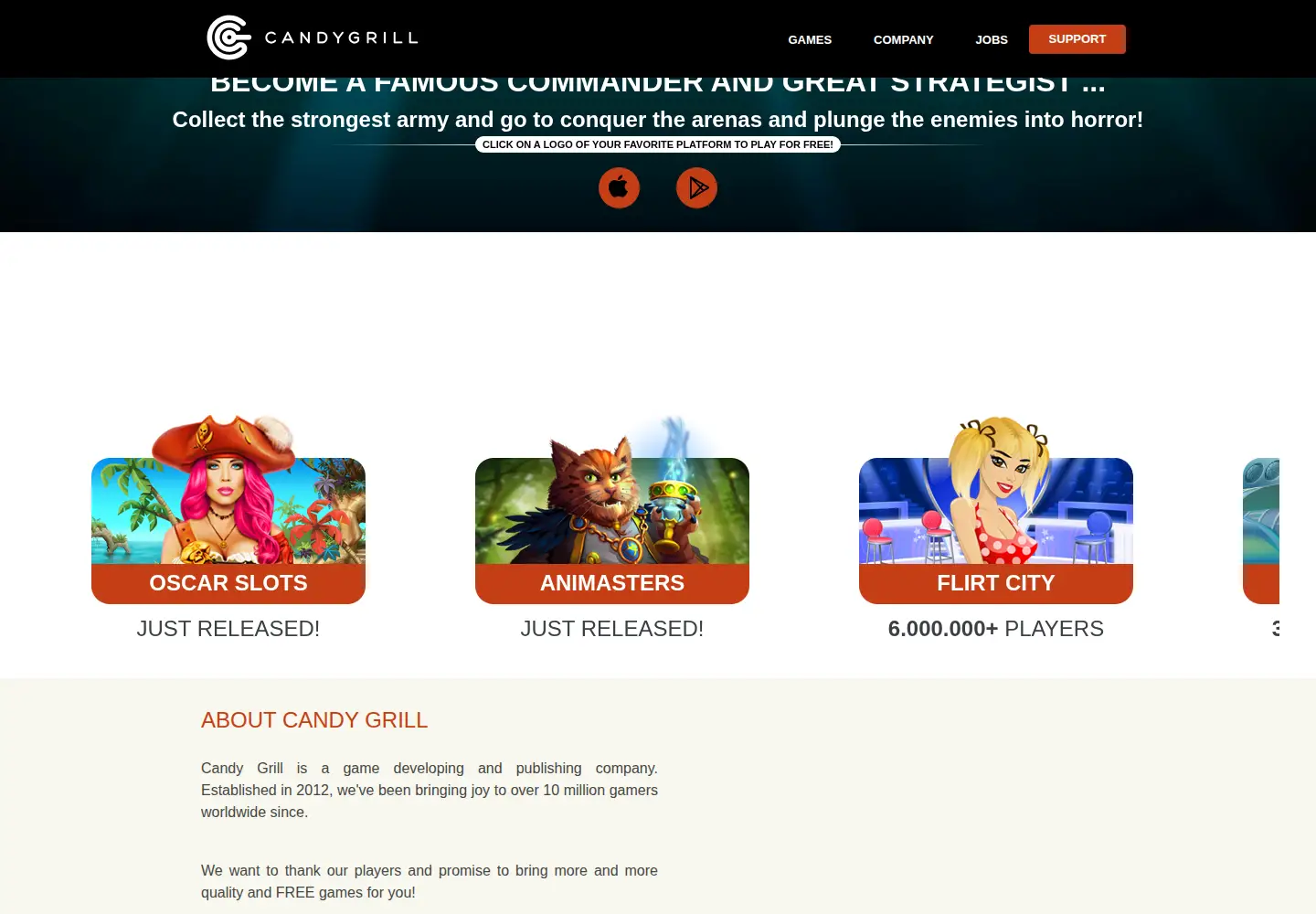 Screenshot of candygrill.com