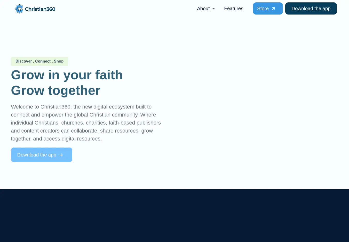 Captured homepage of christian360.com in the current scan