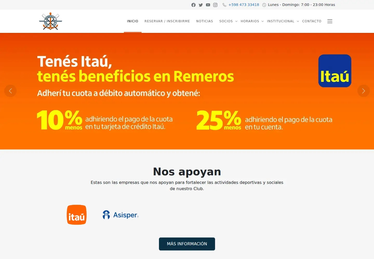 Screenshot of clubremerossalto.com