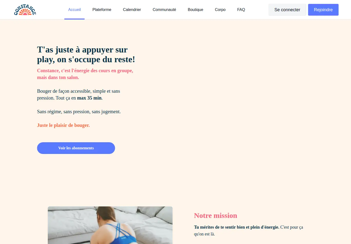 Screenshot of constanceapp.com