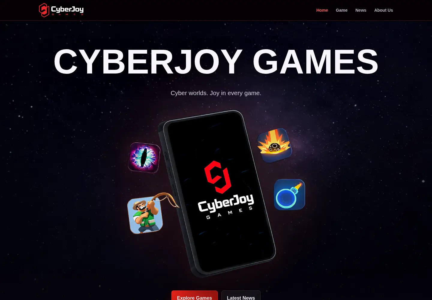 Captured homepage of cyberjoygame.com in the current scan