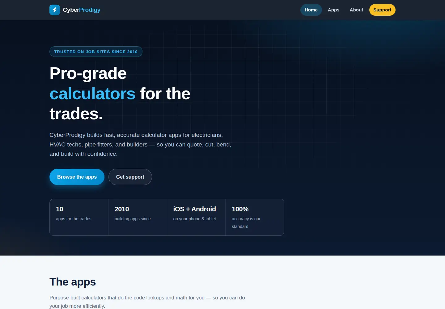 Screenshot of cyberprodigy.com