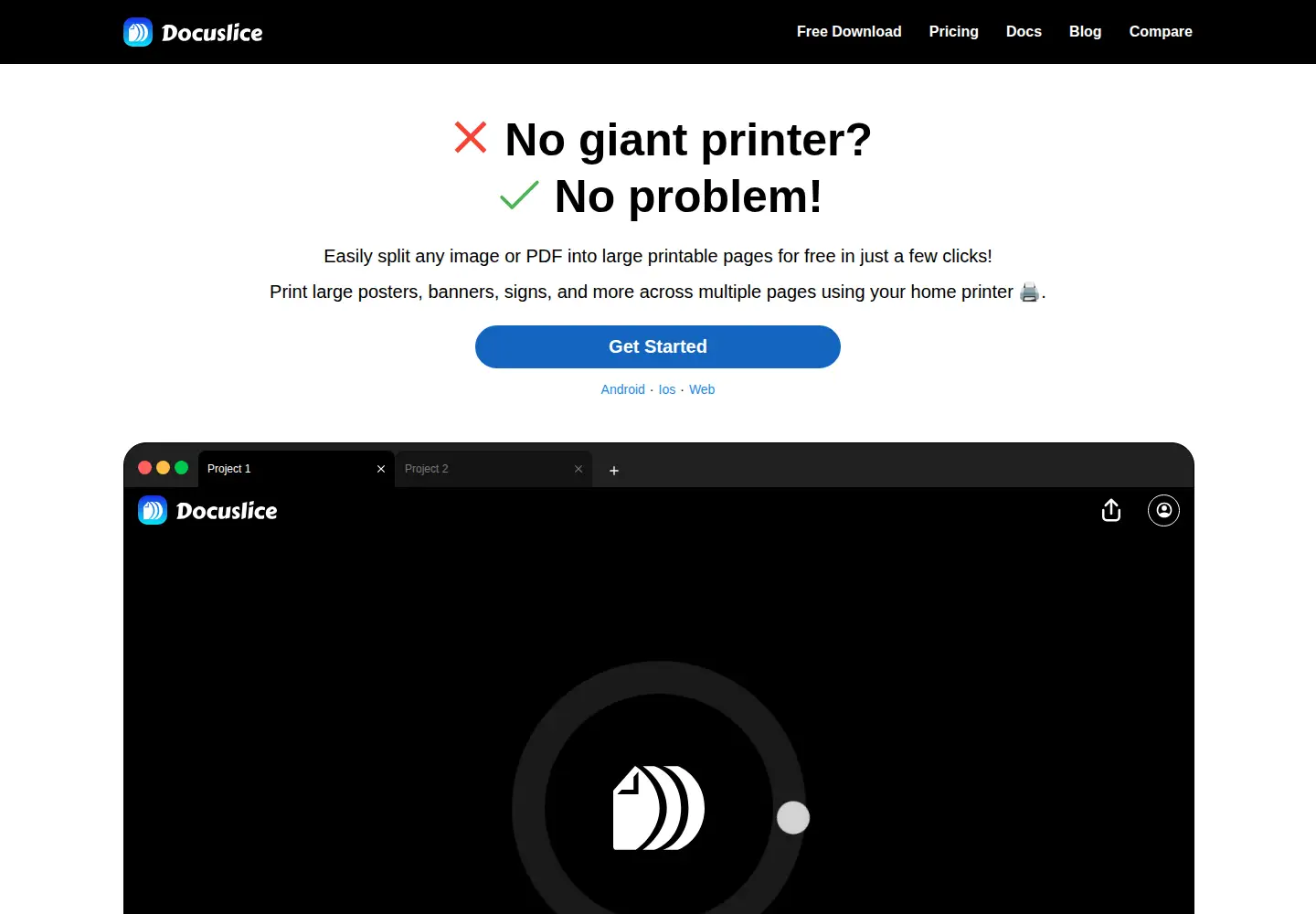 Screenshot of docuslice.com