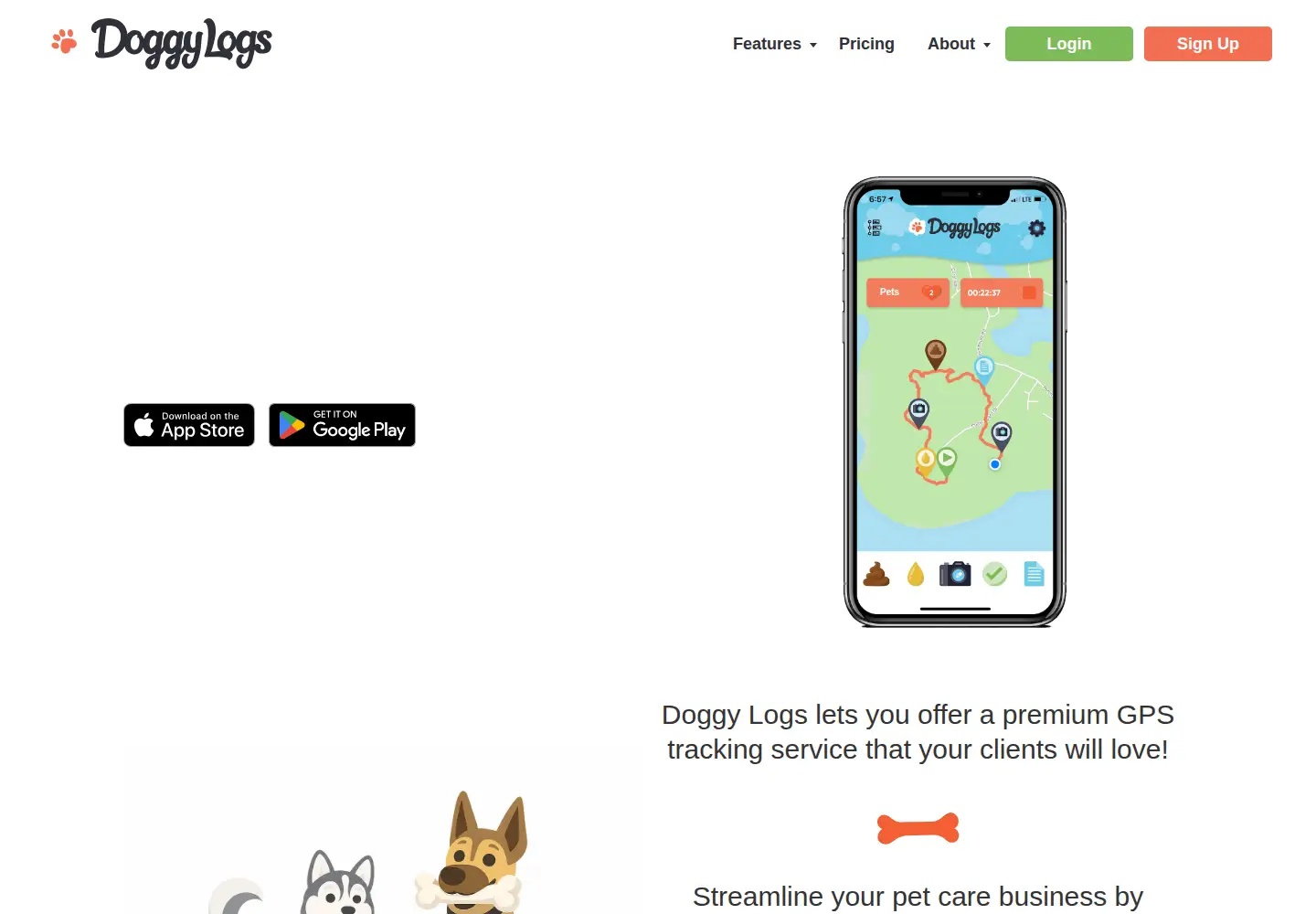 Captured homepage of doggylogs.com in the current scan