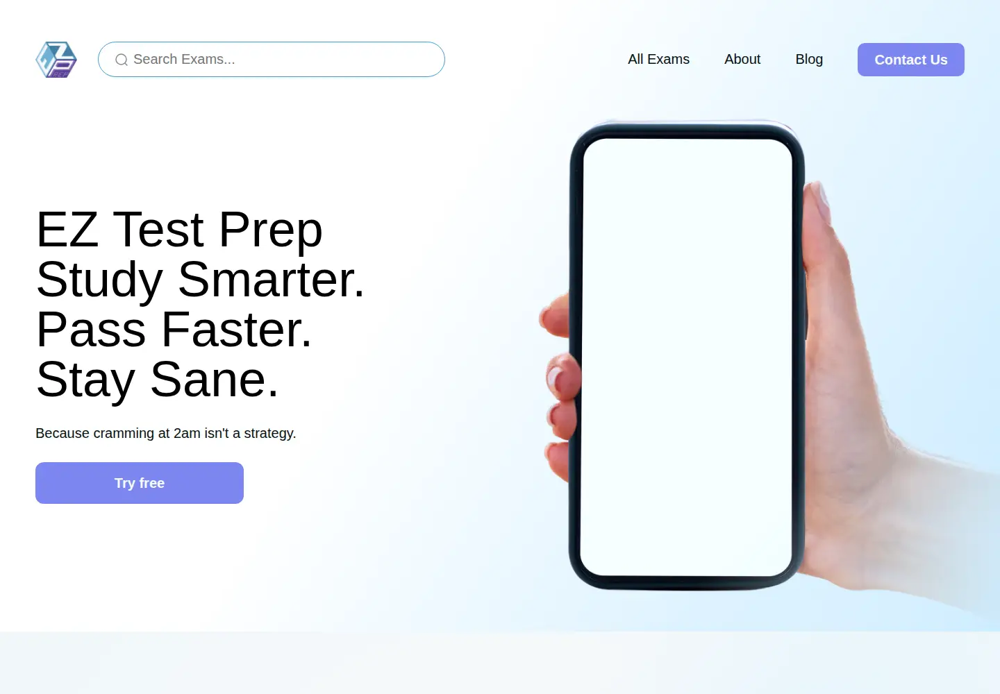 Screenshot of eztestprep.com