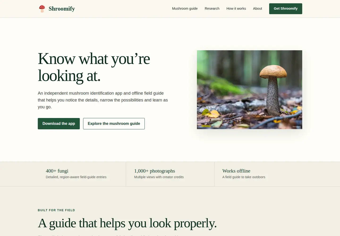 Screenshot of foragers-friend.com