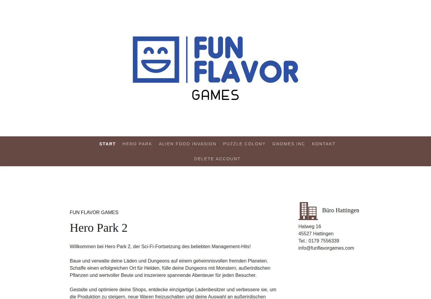 Captured homepage of funflavorgames.com in the current scan