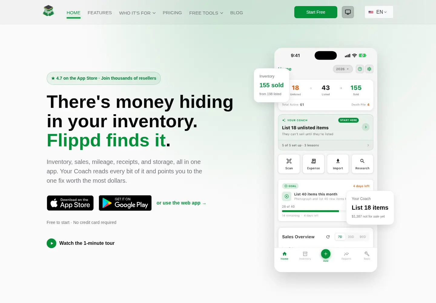 Captured homepage of getflippd.com in the current scan