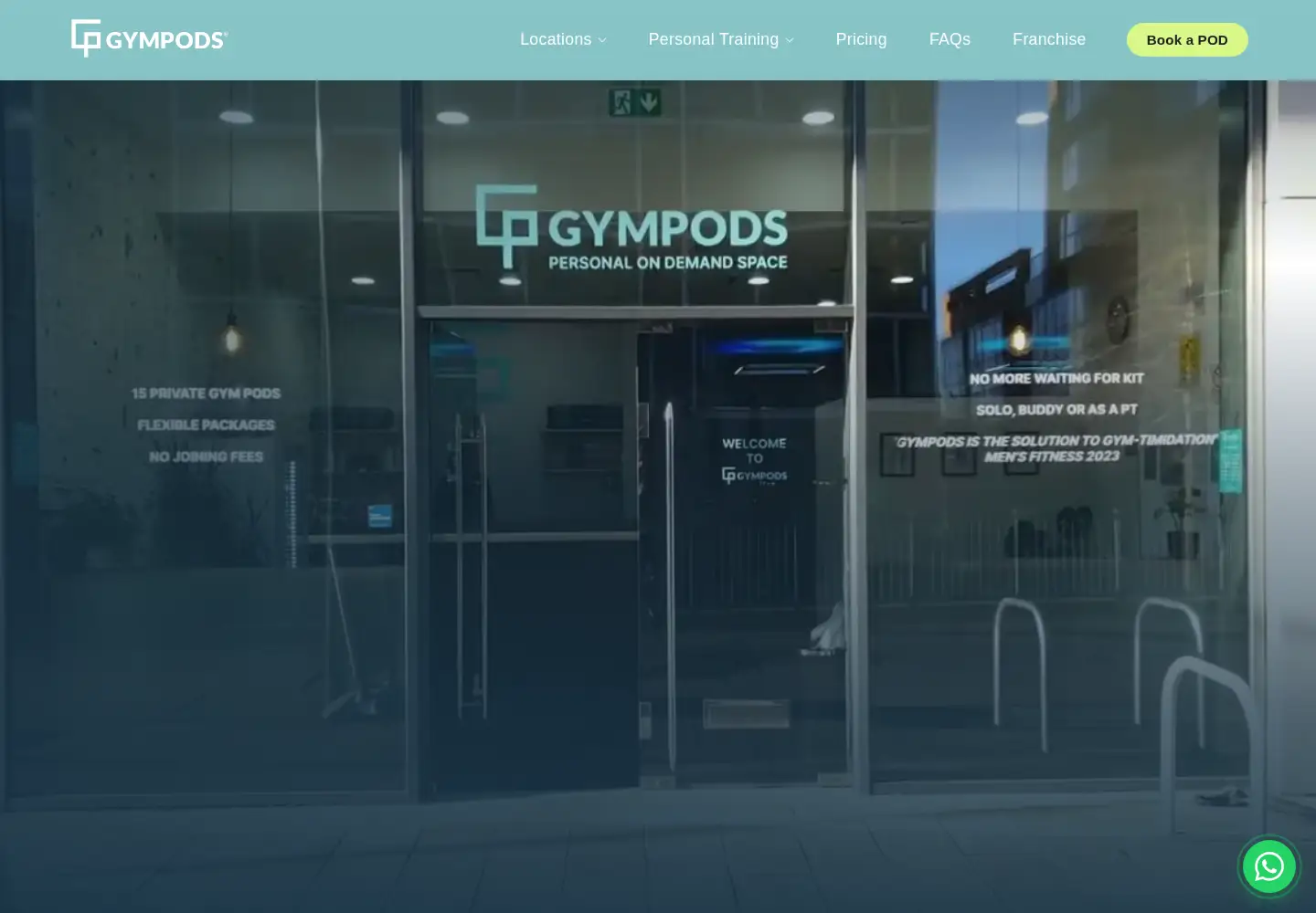 Screenshot of gympods.com
