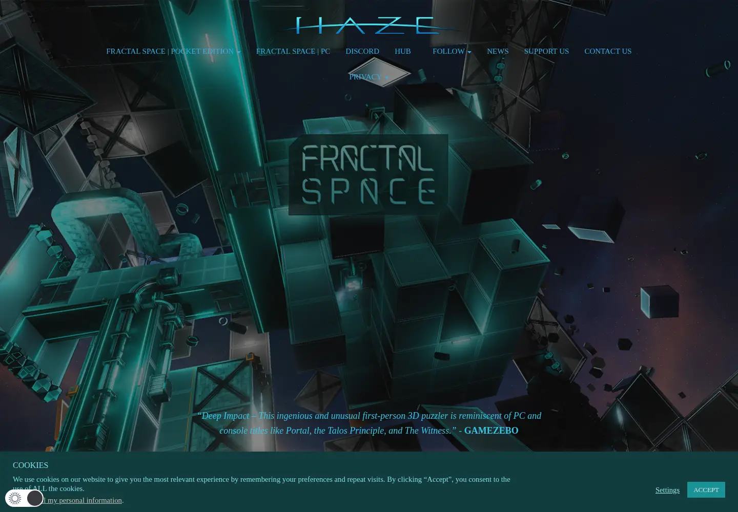 Screenshot of haze-games.com