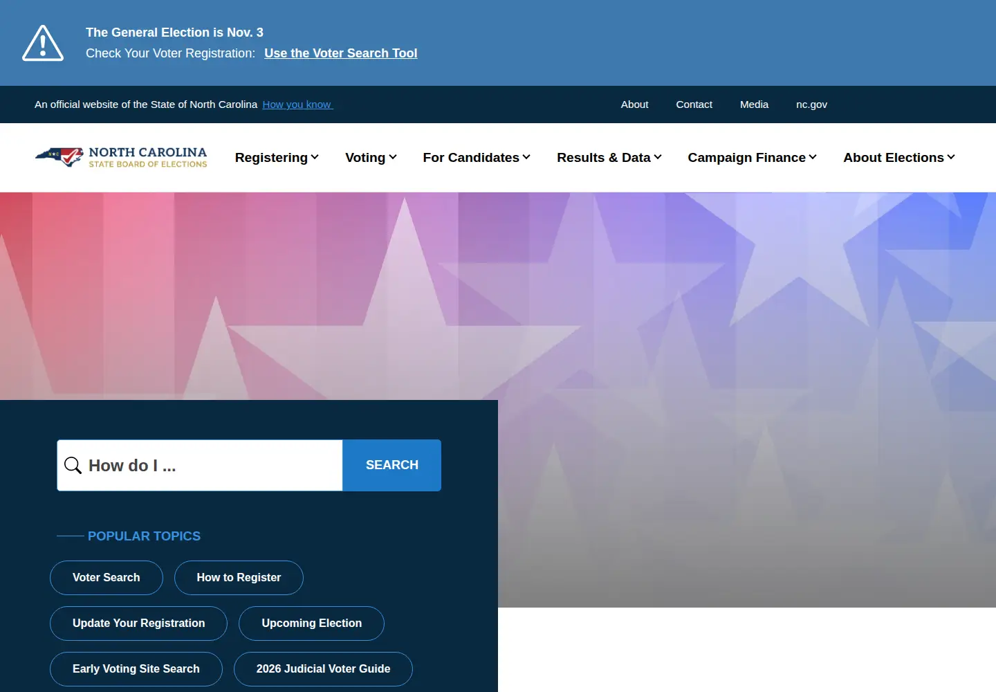 Screenshot of ncsbe.gov