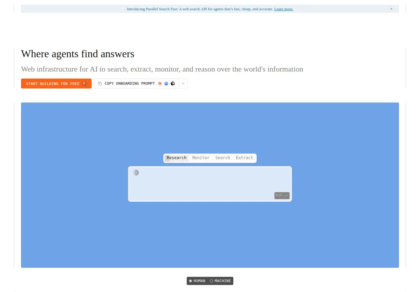 Screenshot of parallel.ai