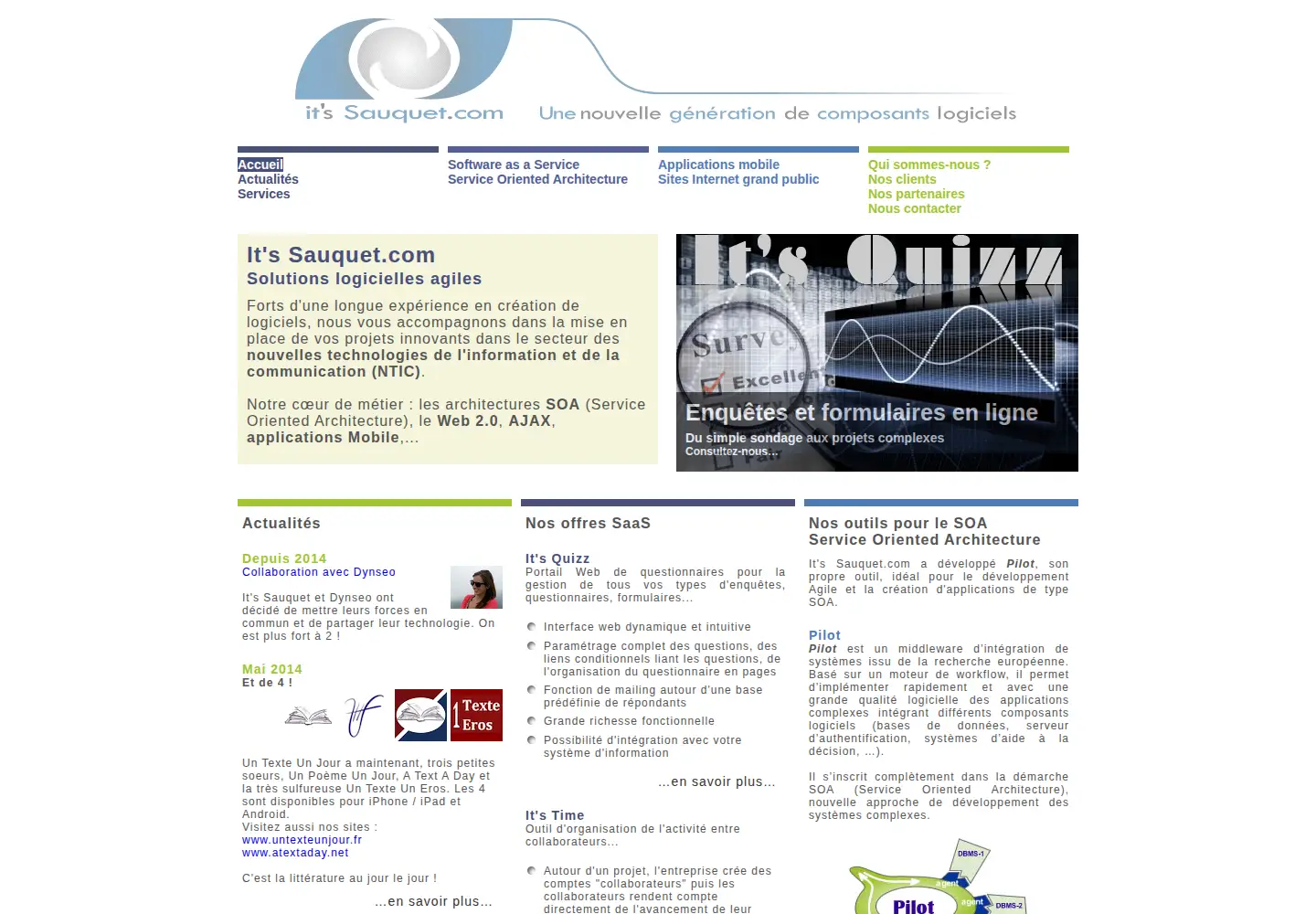 Captured homepage of itssauquet.com in the current scan