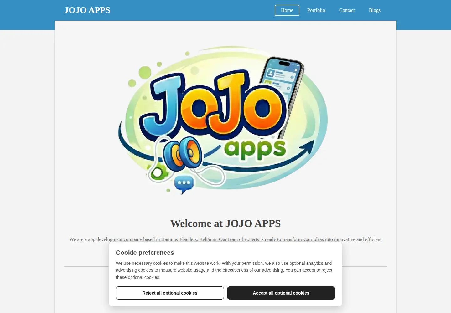 Screenshot of jojo-apps.com