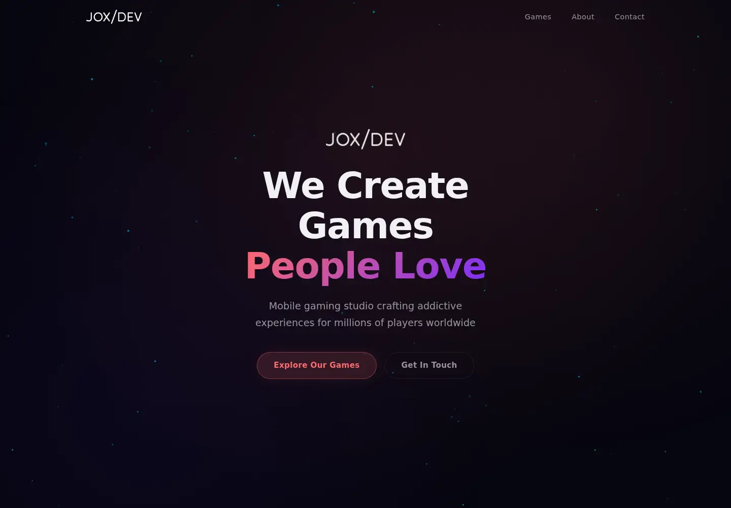 Screenshot of joxdev.com