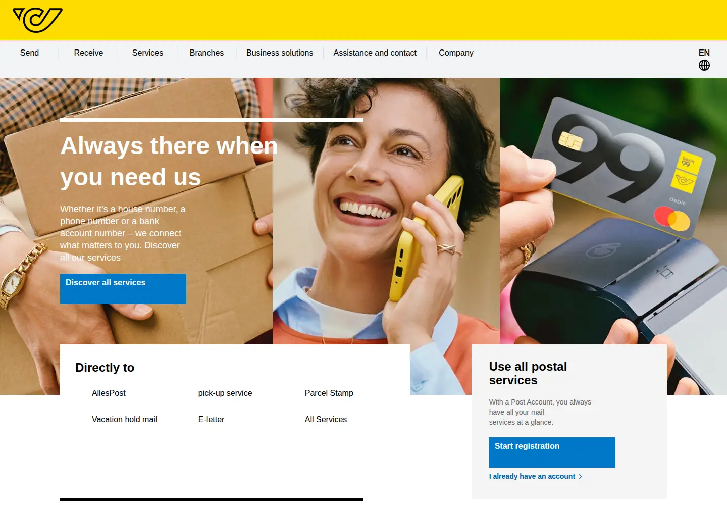 Screenshot of post.at