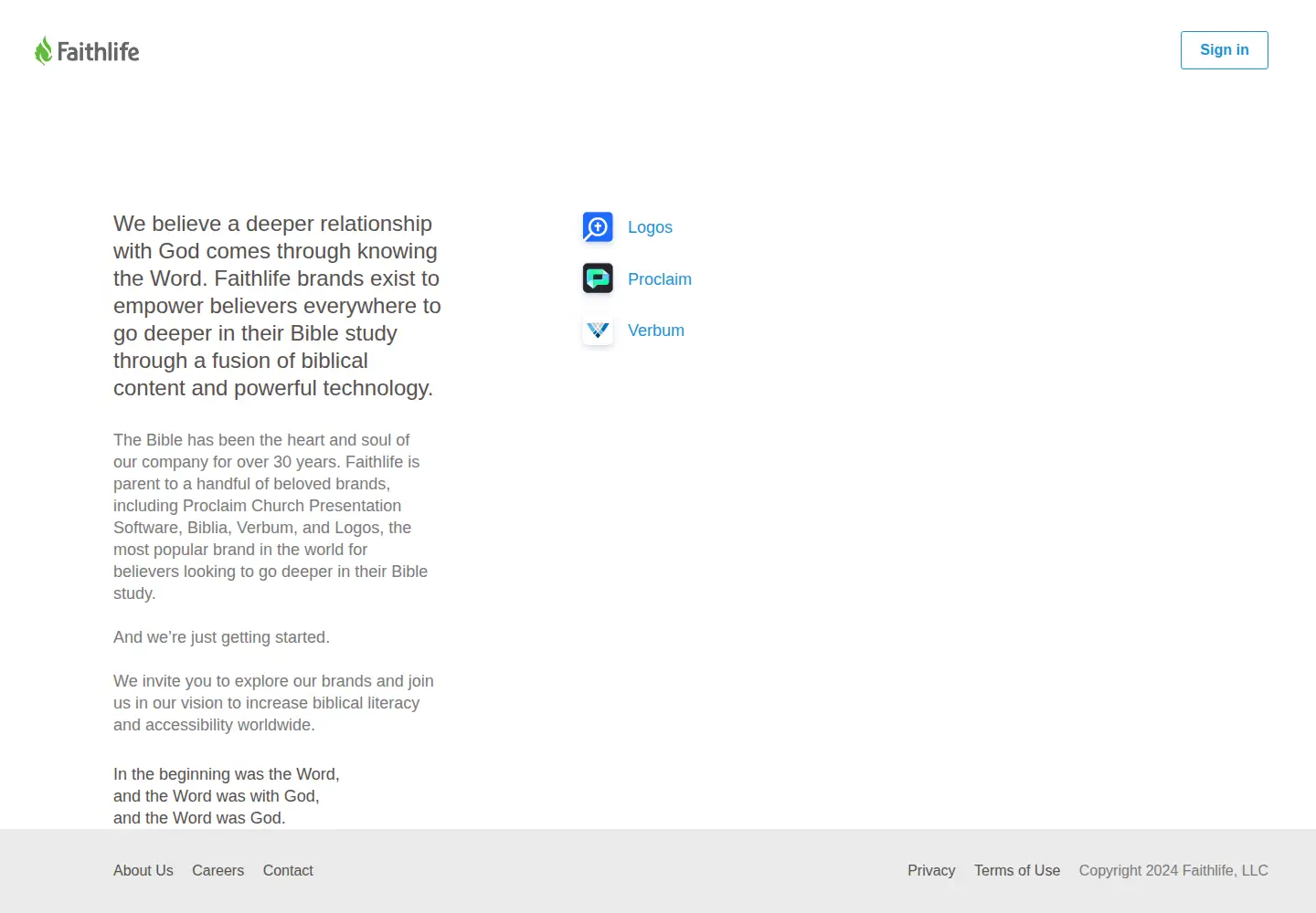 Screenshot of faithlife.com