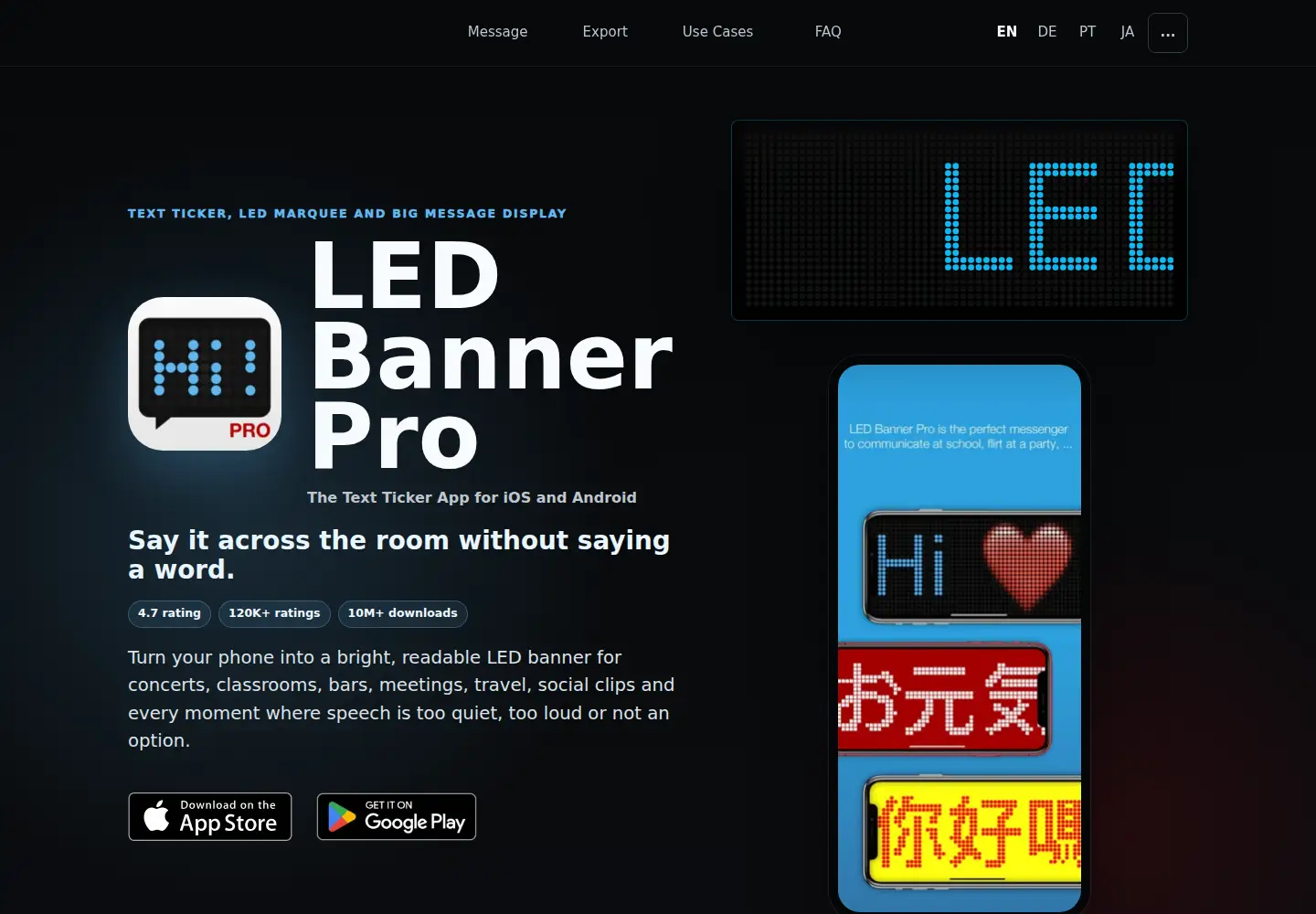 Captured homepage of ledbannerpro.com in the current scan