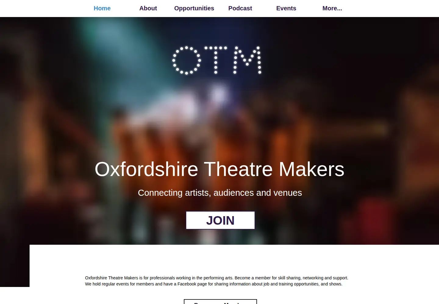 Screenshot of oxfordshiretheatremakers.com