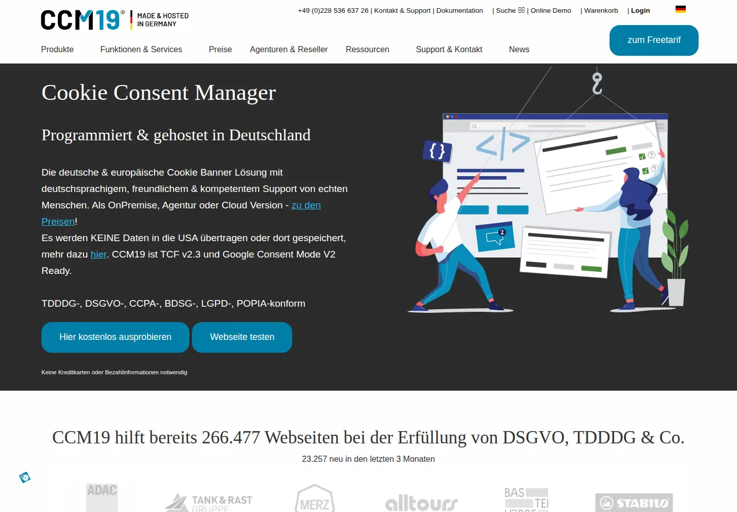Screenshot of ccm19.de