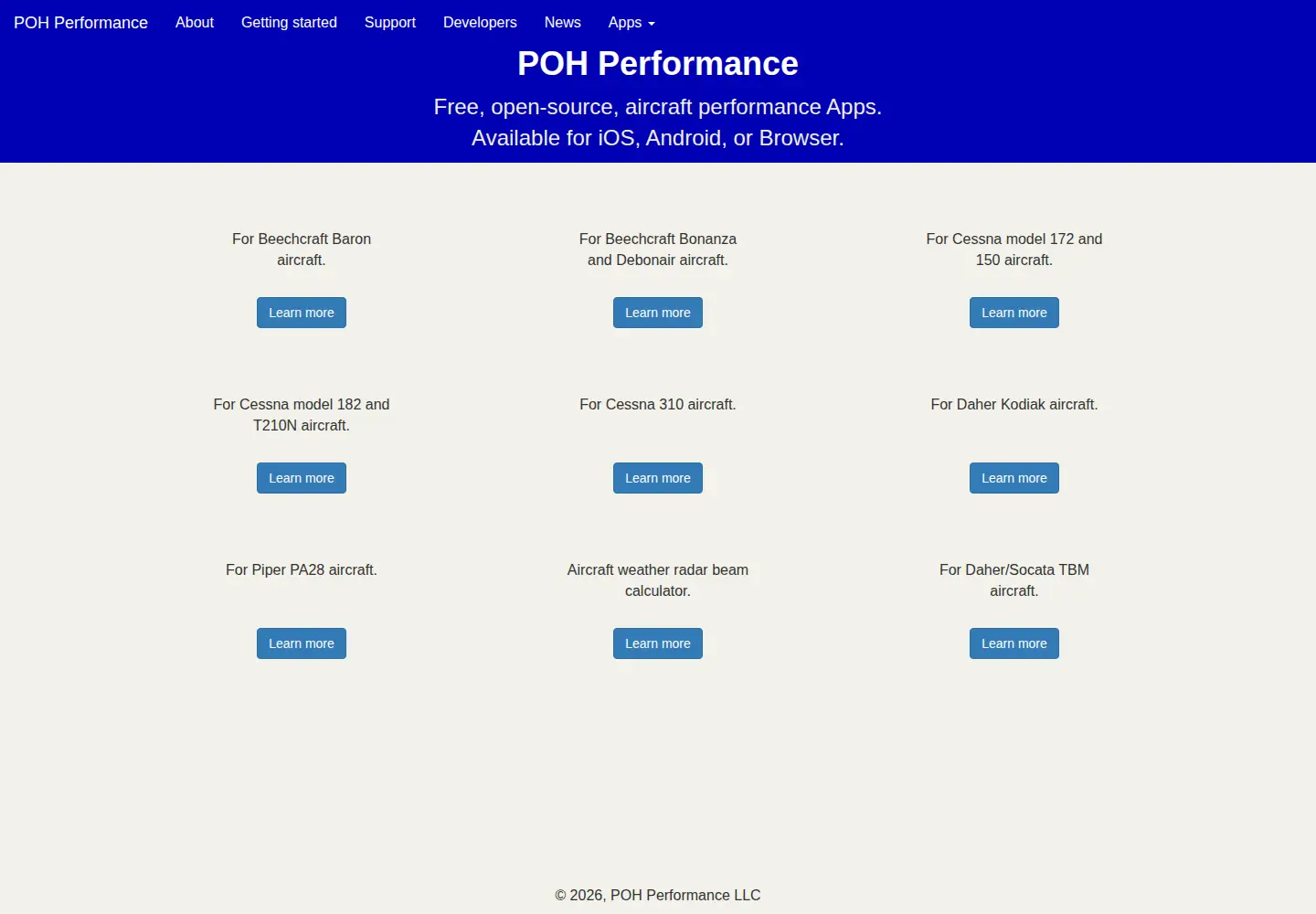Screenshot of pohperformance.com
