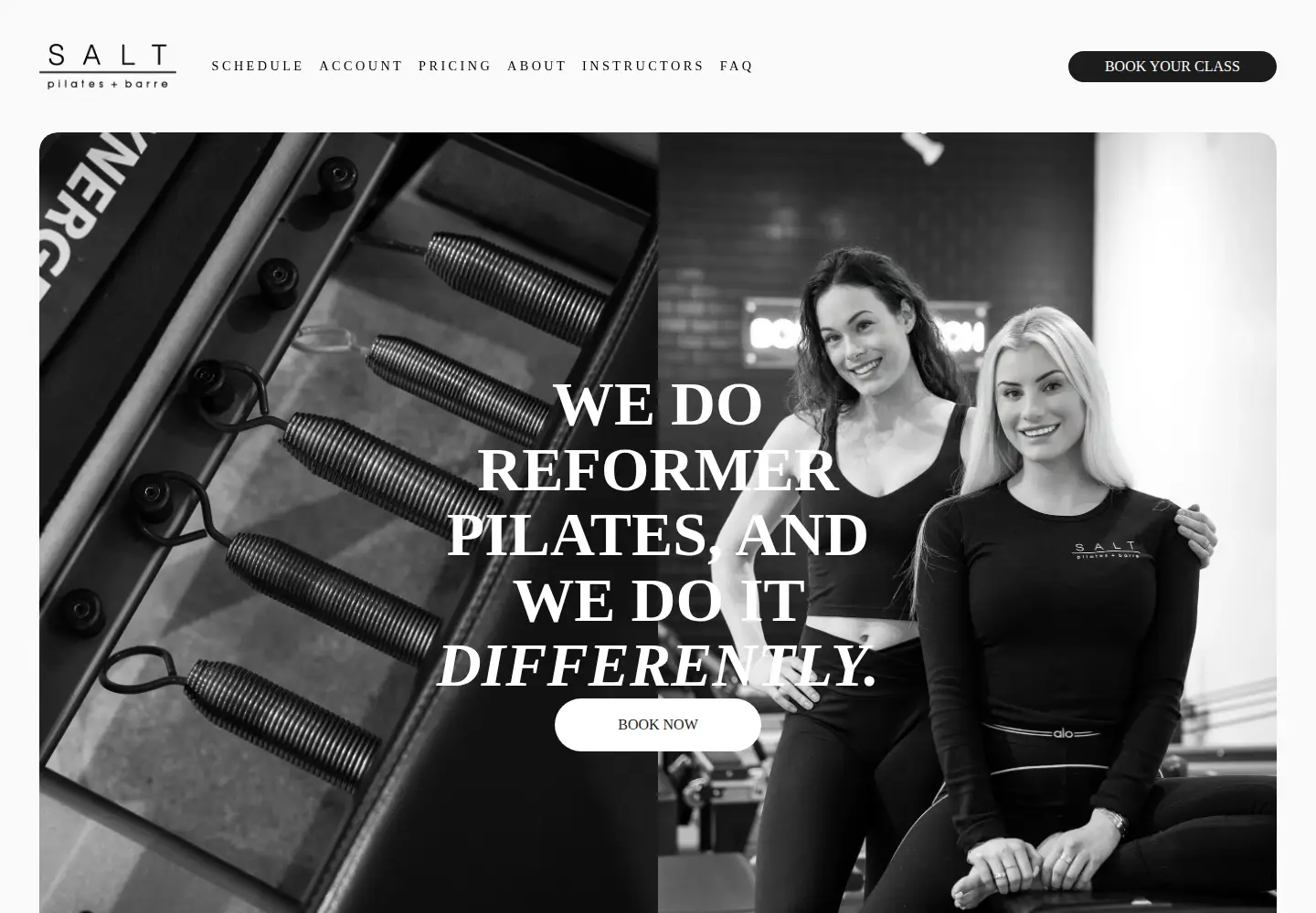 Screenshot of saltpilatesandbarre.com