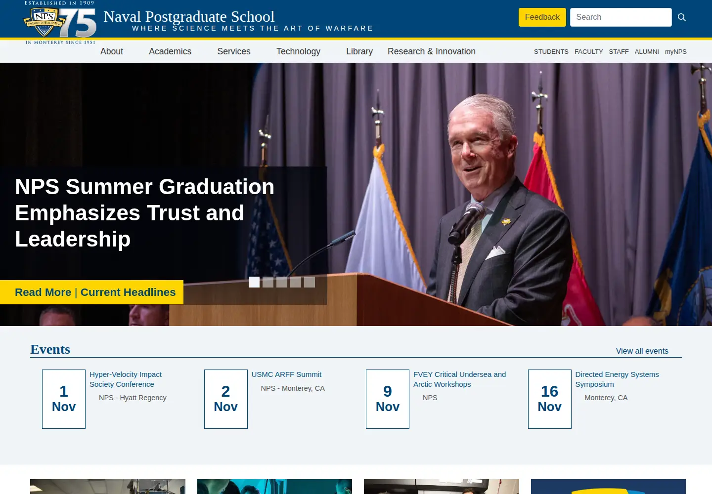 Screenshot of nps.edu