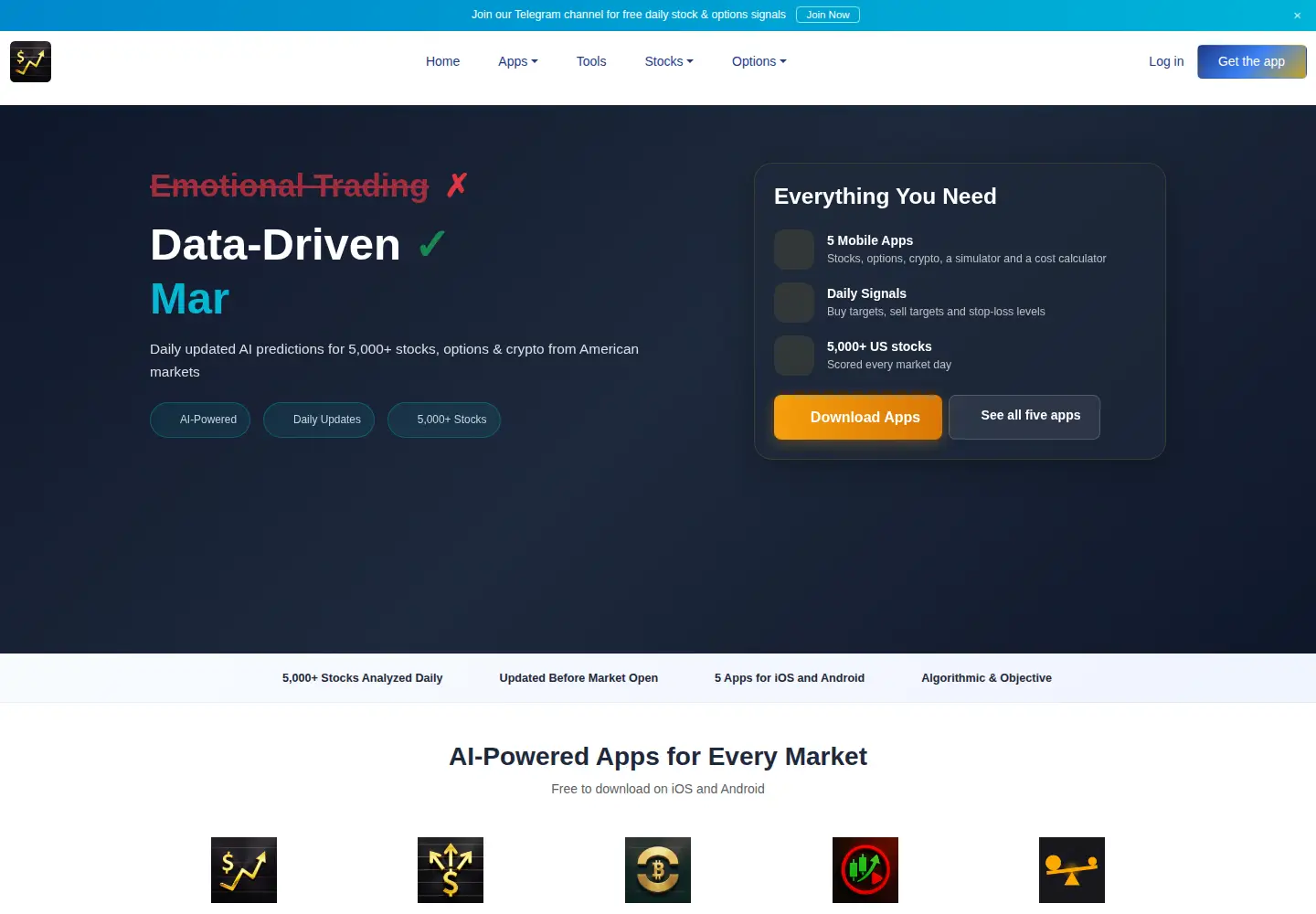 Captured homepage of sharepredictions.com in the current scan