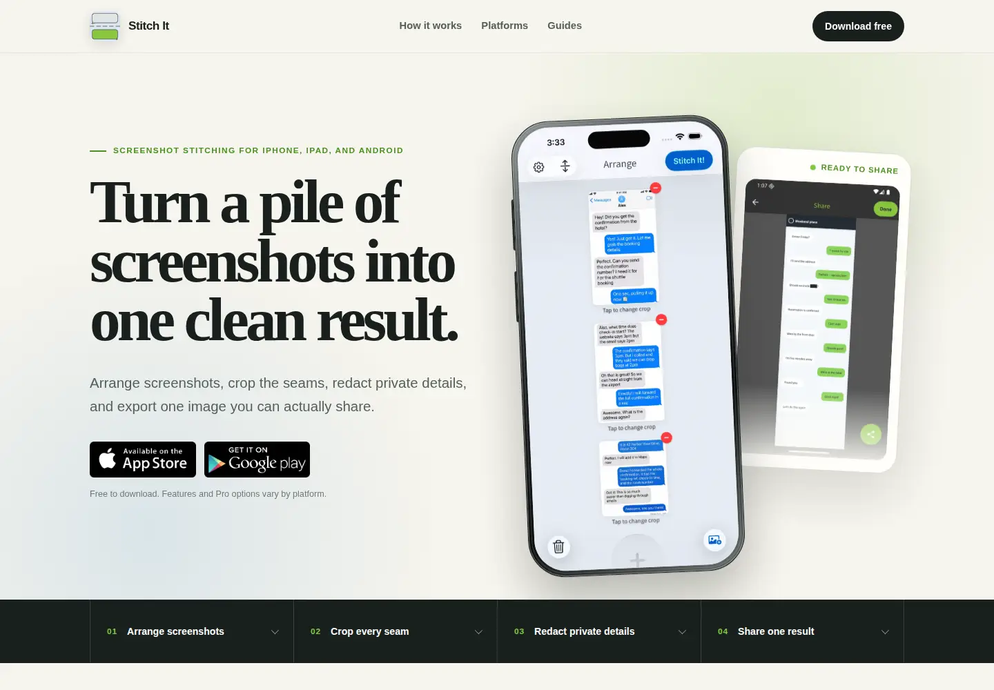 Captured homepage of stitchitapp.com in the current scan
