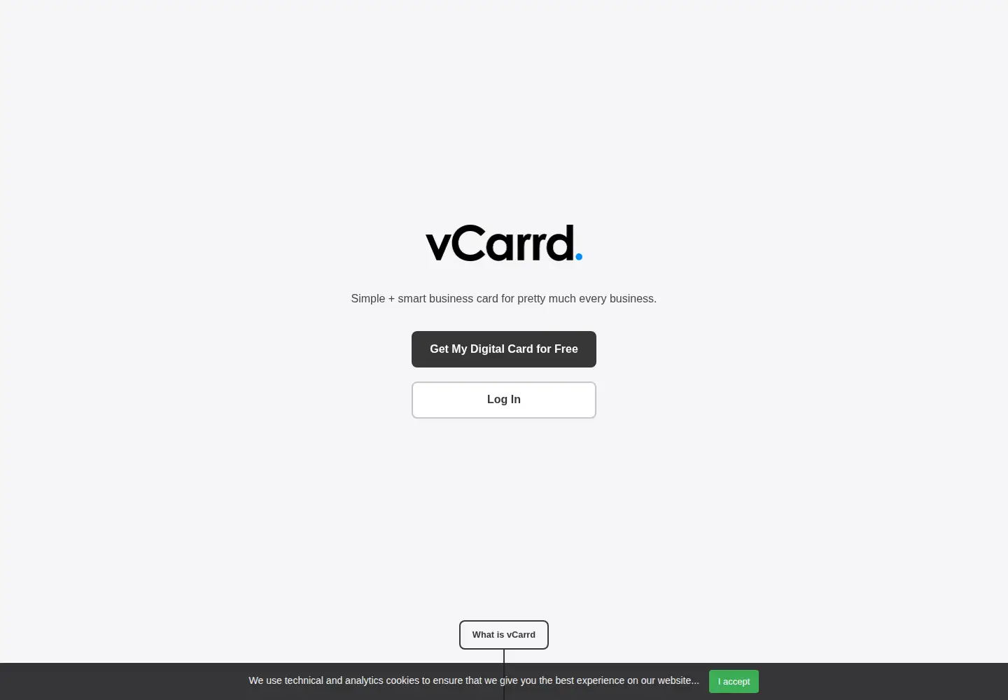 Captured homepage of vcarrd.com in the current scan