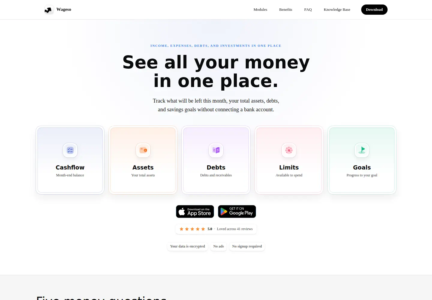 Captured homepage of wageso.com in the current scan