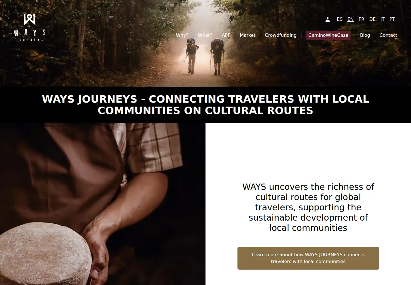 Screenshot of waysjourneys.com
