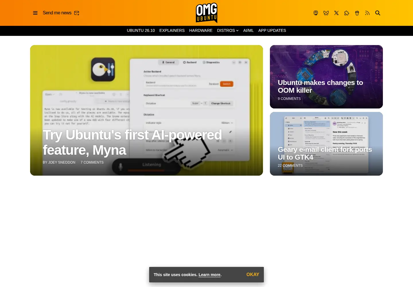 Screenshot of omgubuntu.co.uk