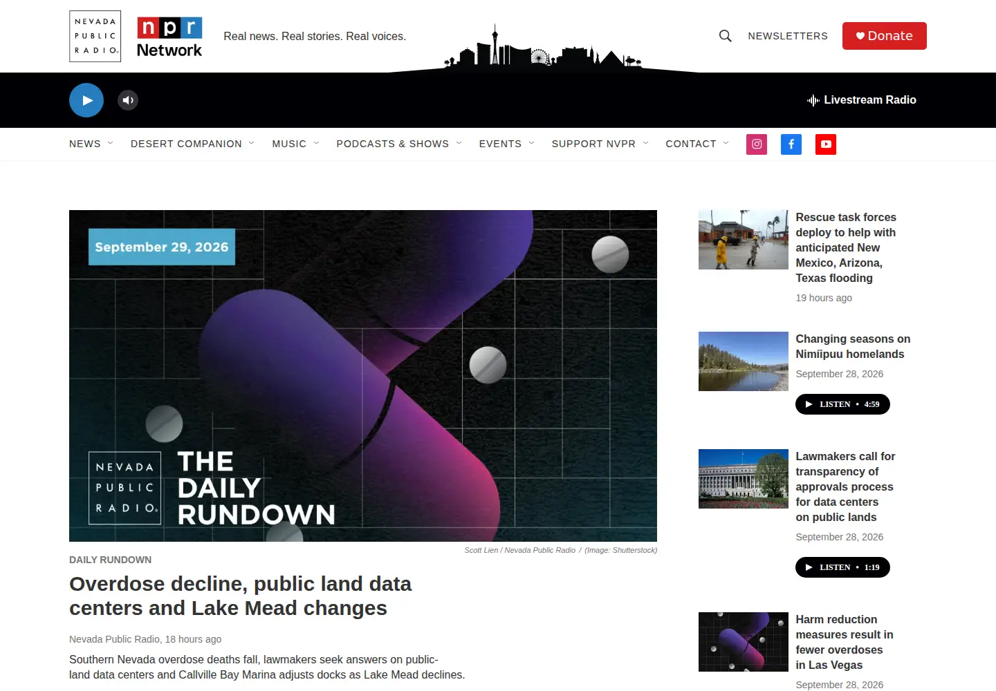 Screenshot of knpr.org