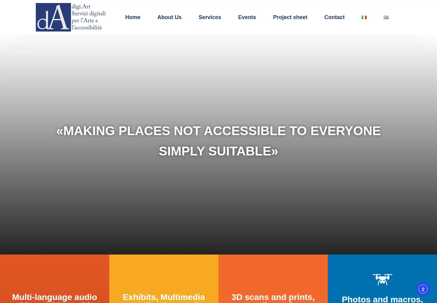 Captured homepage of digi-art.it in the current scan