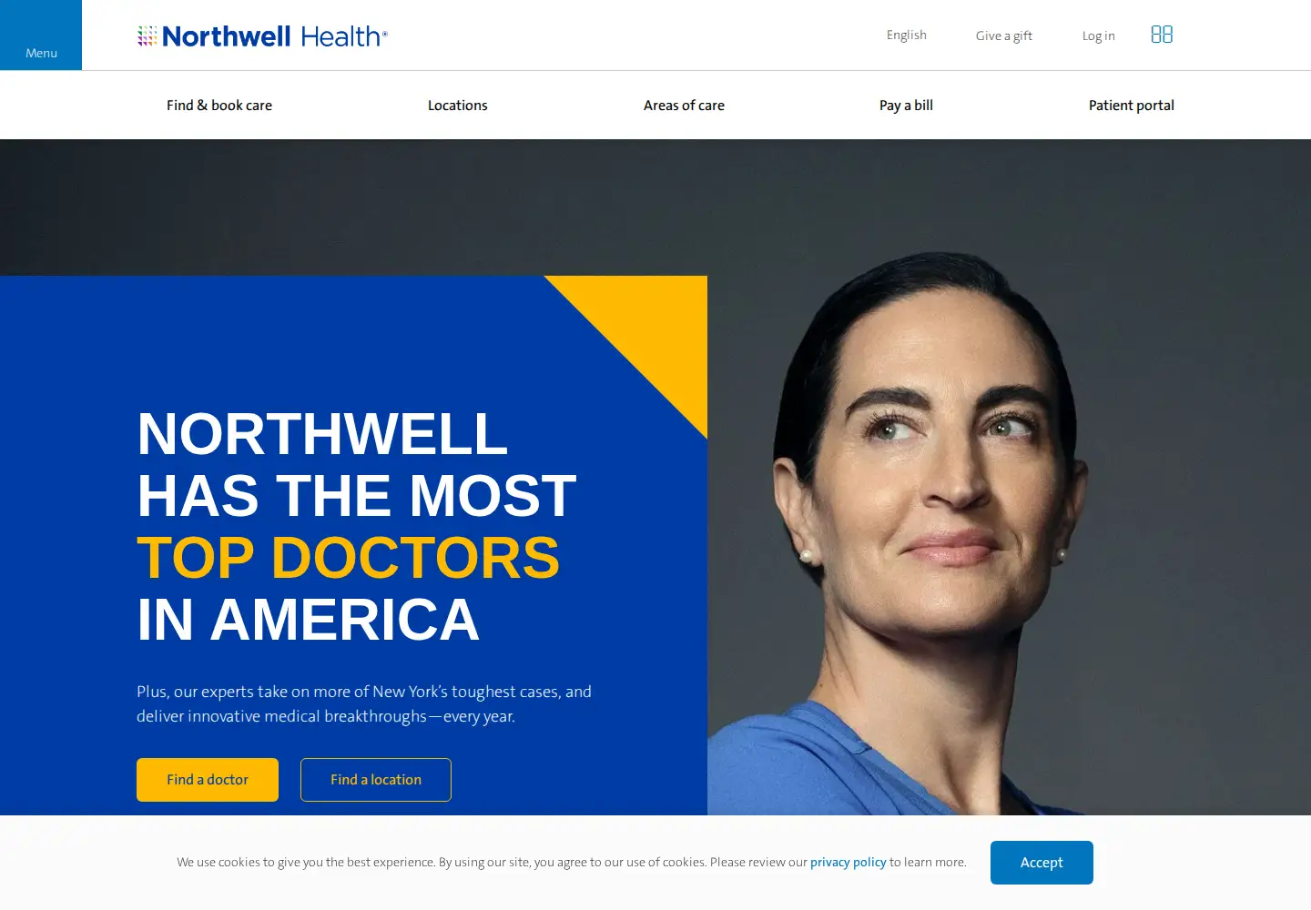 Screenshot of northwell.edu
