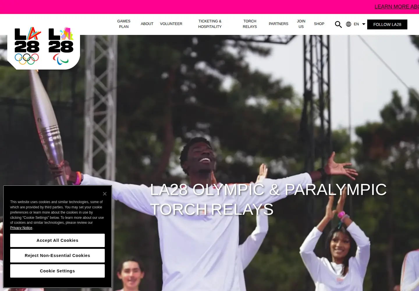 Screenshot of la28.org