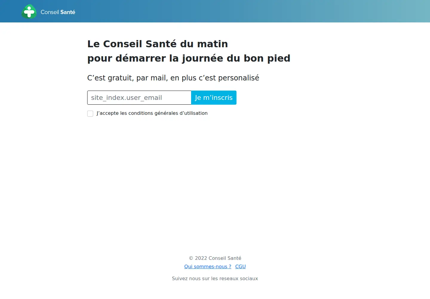 Screenshot of conseilsante.org