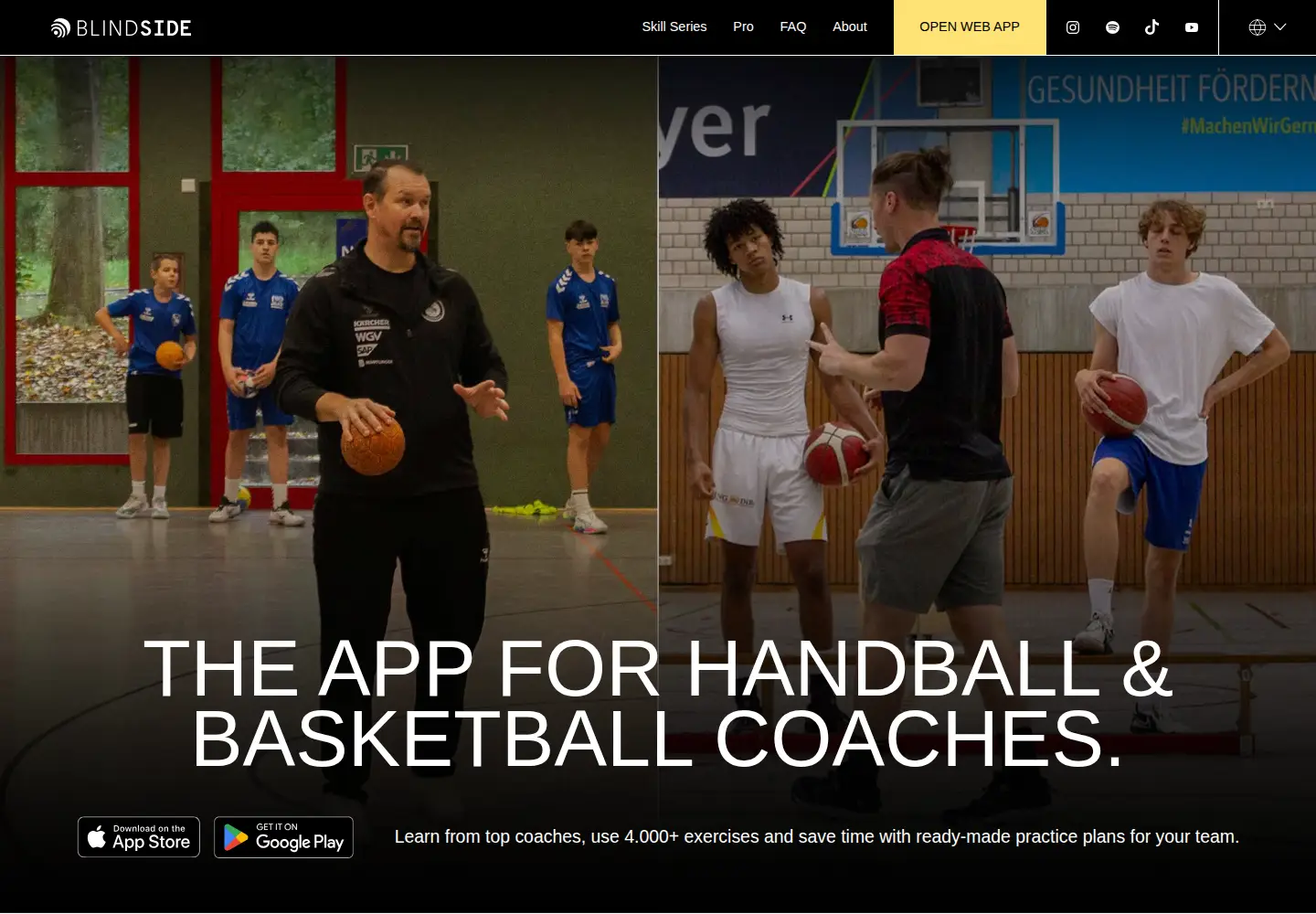 Captured homepage of blindside.pro in the current scan