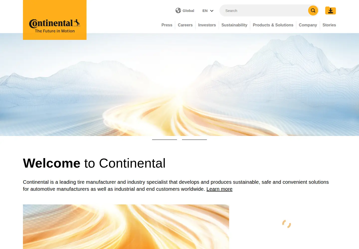 Screenshot of continental.com