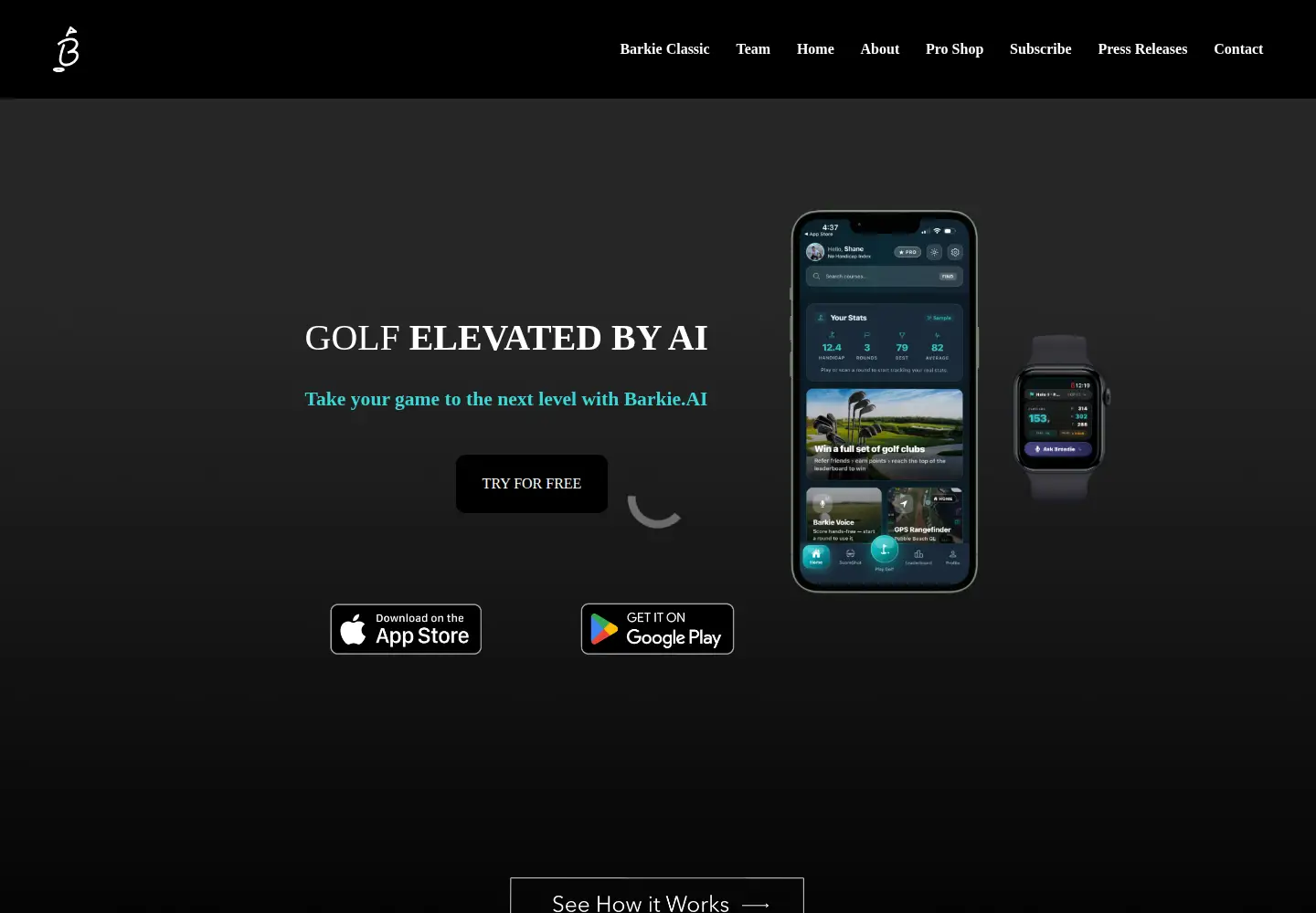 Captured homepage of barkie.ai in the current scan