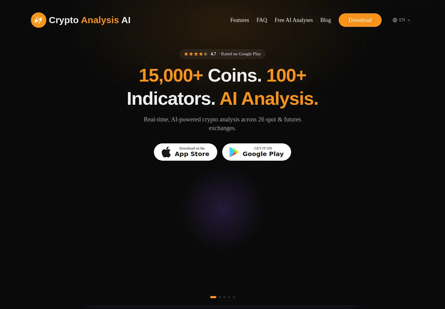 Screenshot of cryptoanalysis.ai