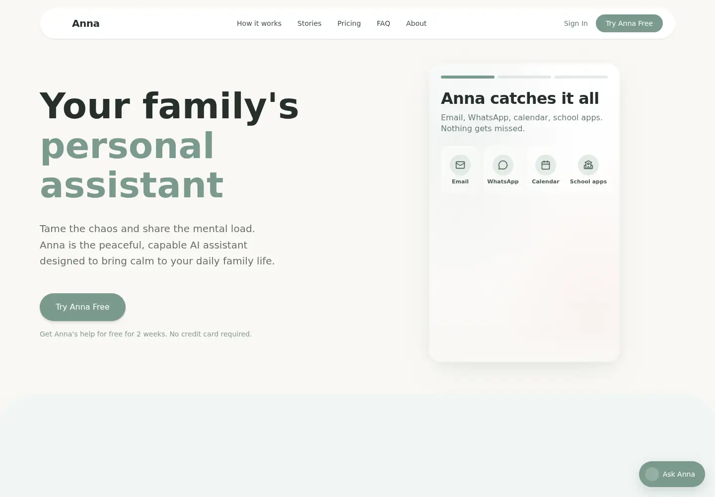 Screenshot of hianna.ai
